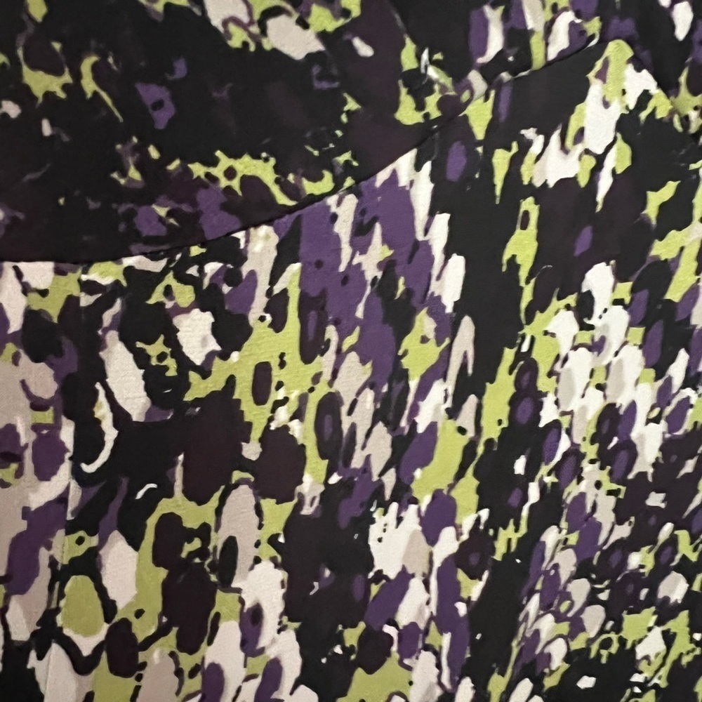 Kasper Dress Size 10, NWT purple, light green, black, white - Picture 11 of 13
